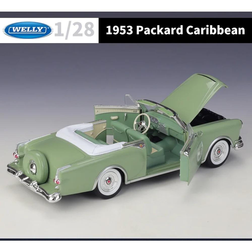 Welly 1/28 1953 Packard Caribbean Alloy Luxy Car Model Diecast Metal Classic Retro Sports Vehicle Car Model Simulation Kids Gift