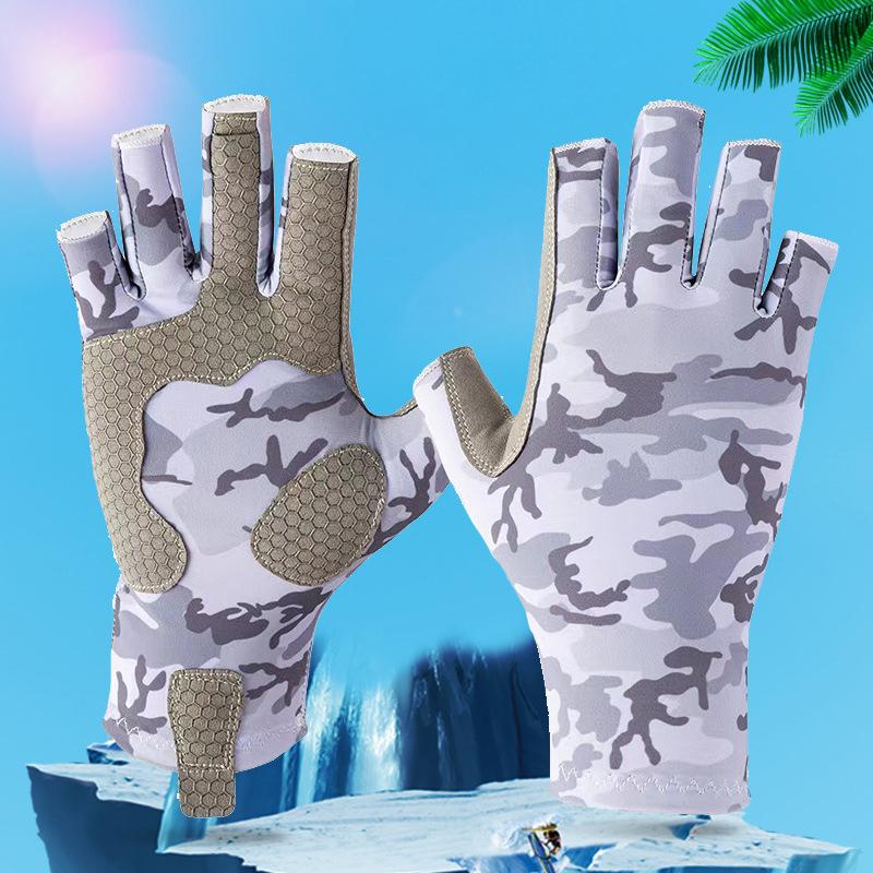 Half Finger Fishing Gloves Anti-Sting Workout Gloves Wear-Resistant Anti-Cutting Breathable Non-Slip Outdoor Fishing Accessories