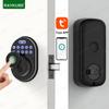 Smart Deadbolt Lock Tuya Bluetooth Fingerprint Digital Electric Lock Support Remote Temporary Password For Wooden Door 904F