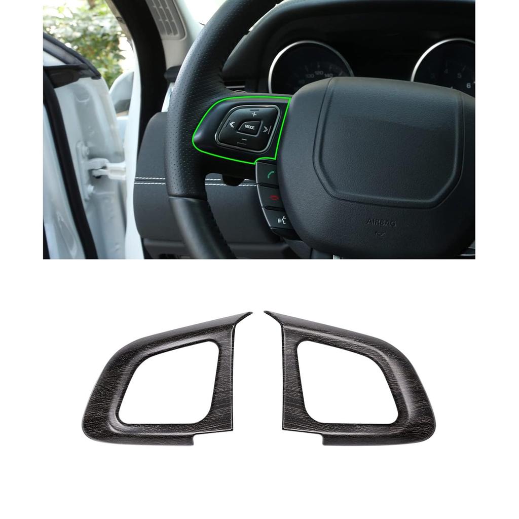 for Land Rover Range Rover Evoque 2012-2018, ABS Oak Wood color Car Interior Car Window Lift Switch Button Frame Cover Trim Accessories