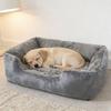Rechteckiges Haustierbett Gemütliches Orthopädisches Sofa-Bett für Katzen Warmes Plüsch-Hunde-Beruhigungsbett für Katzen Hunde Mehrere Größen Farben