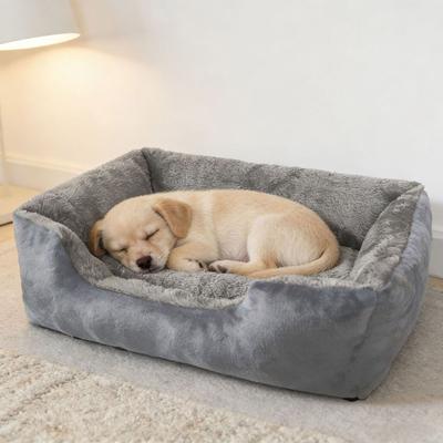 Letto Rettangolare per Animali Domestici Accogliente Divano Ortopedico per Gatti Caldo Peluche Cani Letto Rilassante per Gatti Cani Diverse Misure Colori