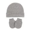Autumn and Winter Newborn Baby Hat Anti-scratch Gloves Set Solid Color Hood Baby Hat Baby Supplies