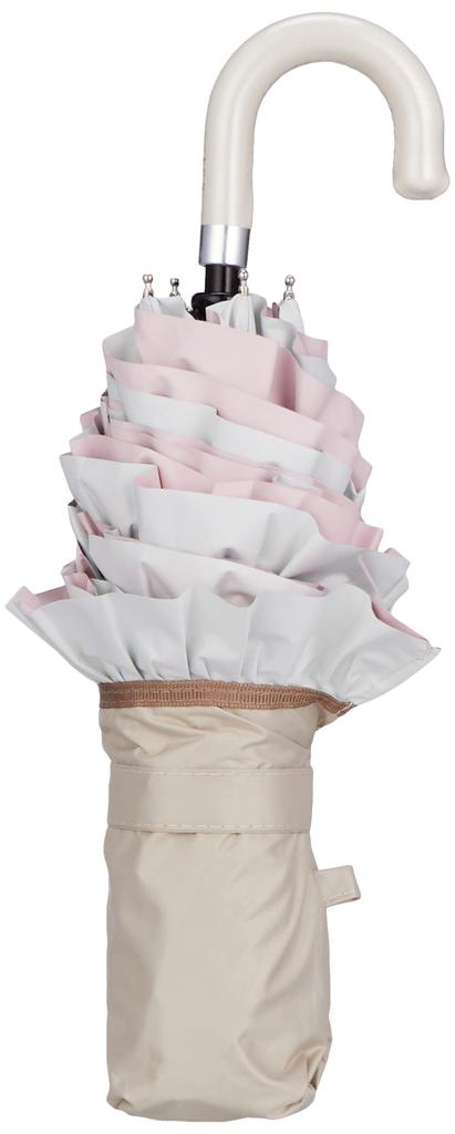 Estaa MOONBAT Premium Parasol Rain or Decorative Folding Beige Light-Blocking, Heat-Blocking, UV-Blocking (For Shine), 50cm, Women's Umbrella,