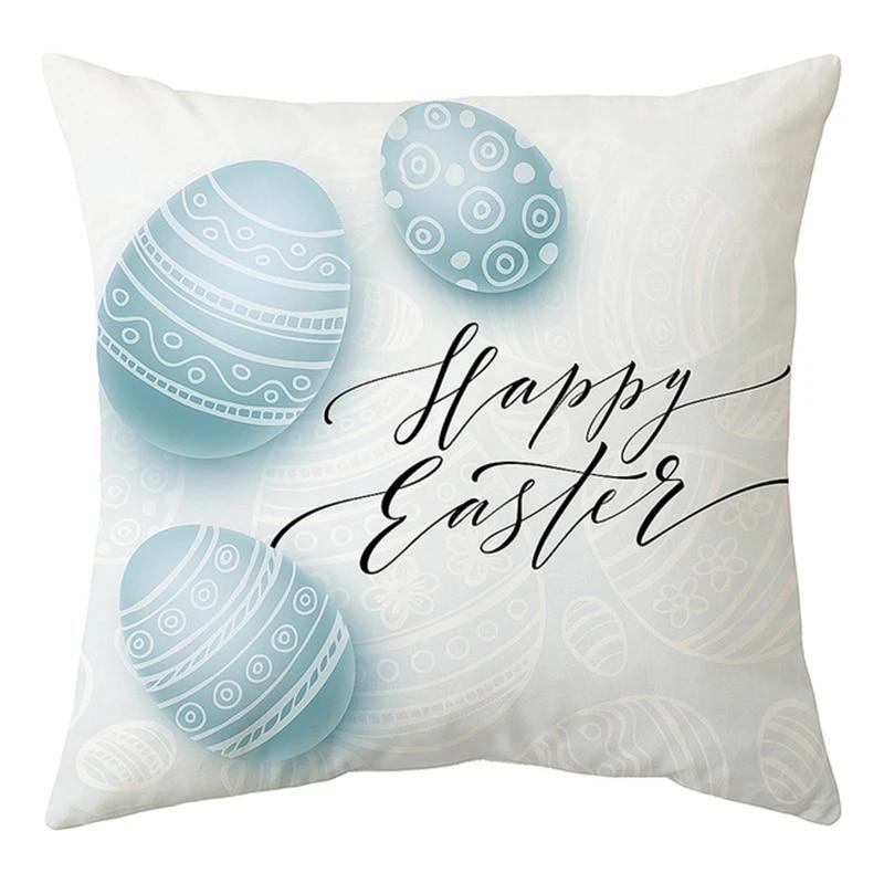 Happy Easter Decoration For Home  Rabbit Eggs Pillowcase Bunny   Supplies Party Favor Gifts 45*45cm