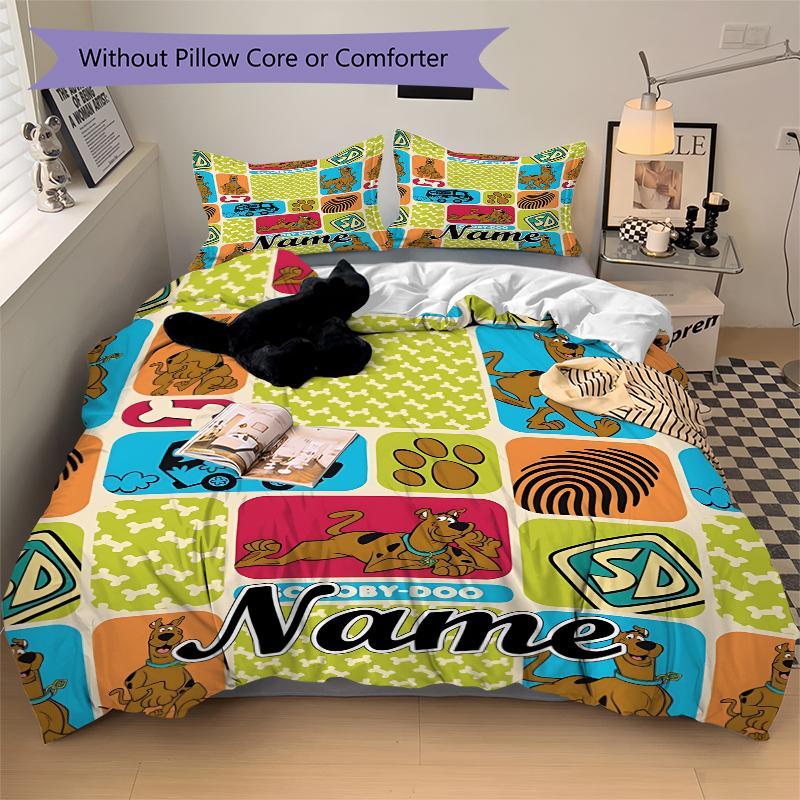 Custom Textile Tom Jerry Bedding 3 Piece Set HD Print Duvet Cover Pillowcases for Teens Adult Bedroom Decoration