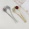 Exquisite Alloy Hair Stick Snake Hairpiece with Sparkling Snake for Evening Dinner Wear Photo Props