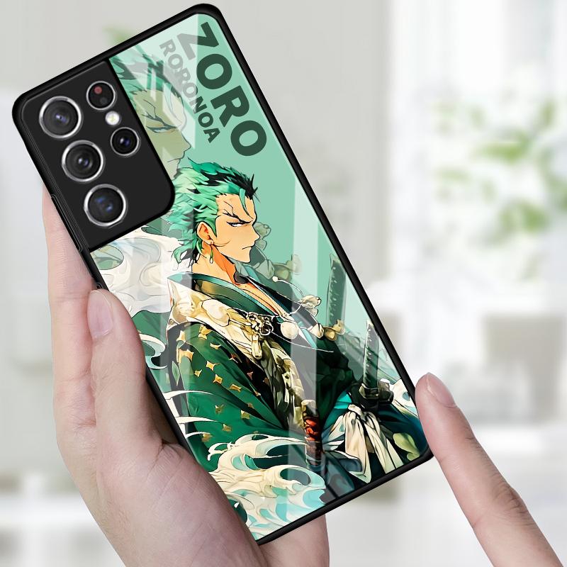OneS P-ieceS Luffy Zoro Case for Samsung Galaxy S25 S21 S23 Plus S22 S8 S10 S9 Note 10 20 8 9 S24 Ultra S20 FE Phone Cover