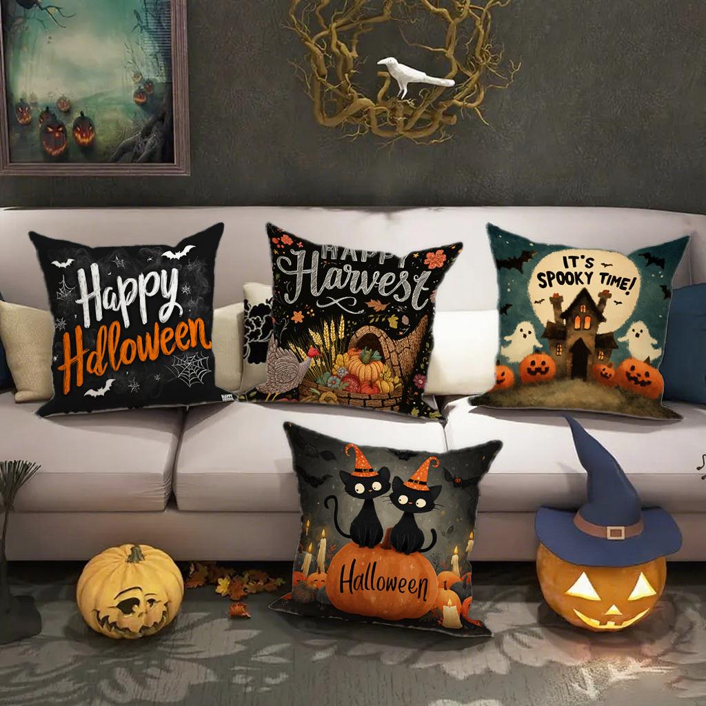 It'S Spooky Time Halloween Pillowcasesuitable For Sofa Car Bedroom Decorative Cushion Cover Pillow Cover