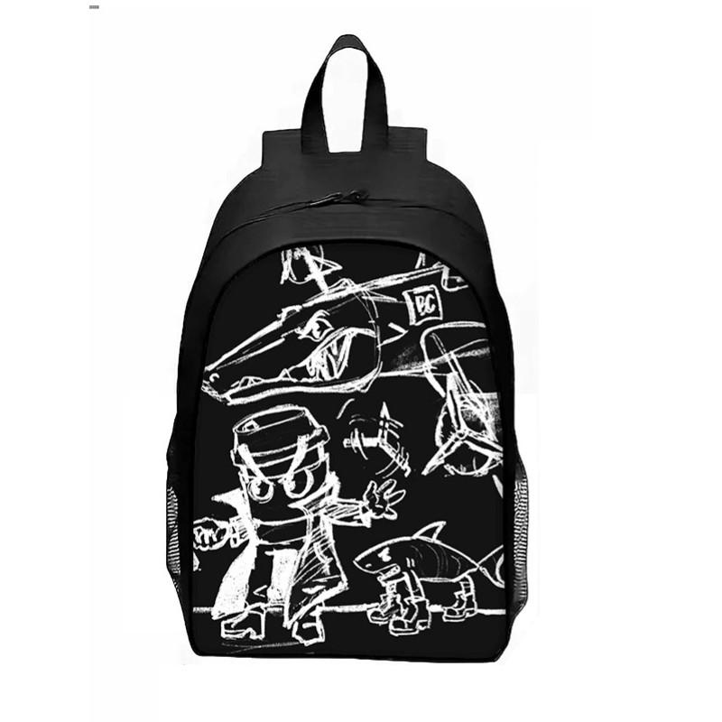 Al Italian Brainrot Pattern Backpack Breathable Student Schoolbag Gift Casual