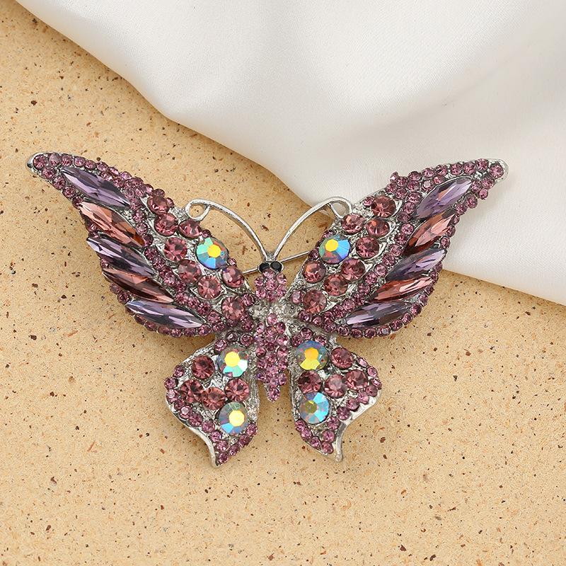 SKEDS Luxury Elegant Rhinestone Butterfly Brooches Pins For Women Men Fashion Vintage Wedding Party Jewelry Accessories Gift