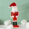 AEE4-1 PCS Wood 25CM Wood Nutcracker Santa Figure Ornaments Christmas Home Decor Present Ornaments