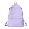 Solid Color Preppy Style Backpack Nylon Teenagers Shoulder Bag Fashion Students School Bag  Outdoor
