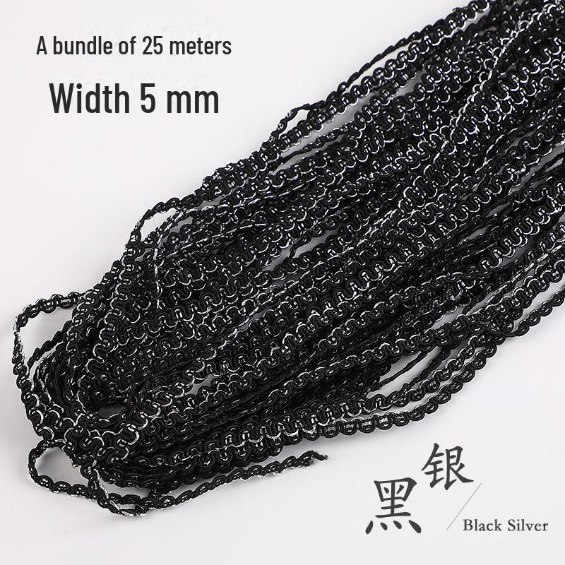 5mm Złota i Srebrna Koronka Falista na Akcesoria Odzieżowe DIY