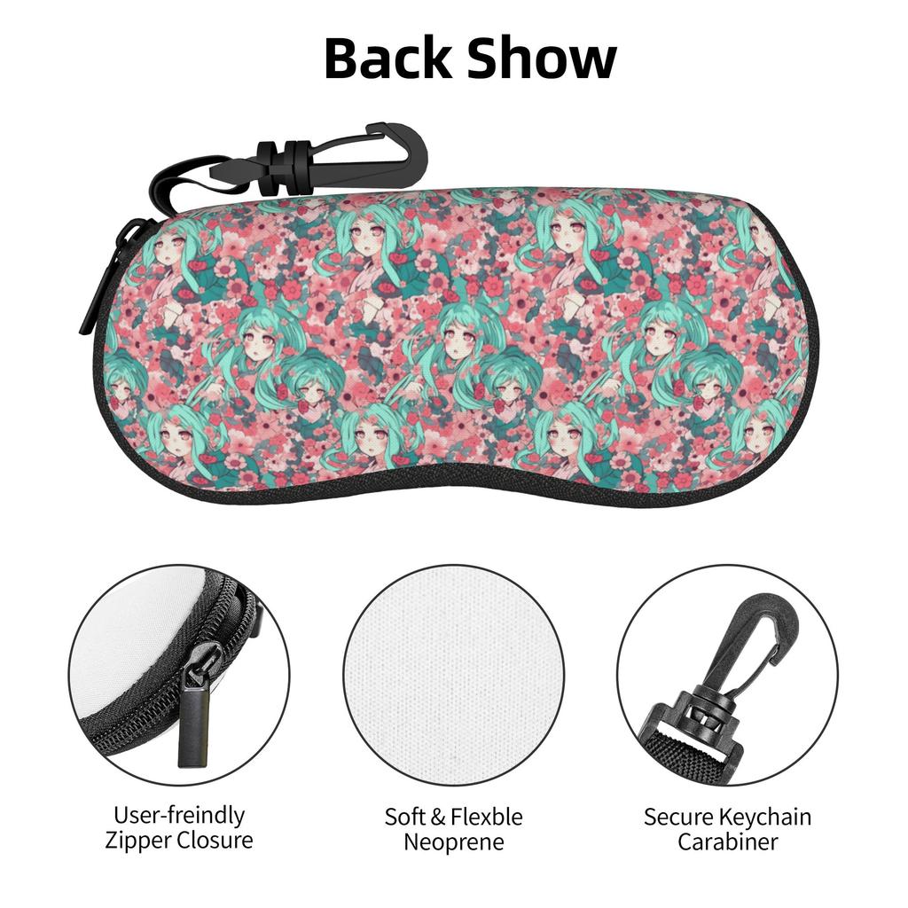 H-Hatsune M-Miku Girl Kawaii Glasses Case Stylish Vocaloid Anime Shell Eyeglasses Case Sunglasses Box