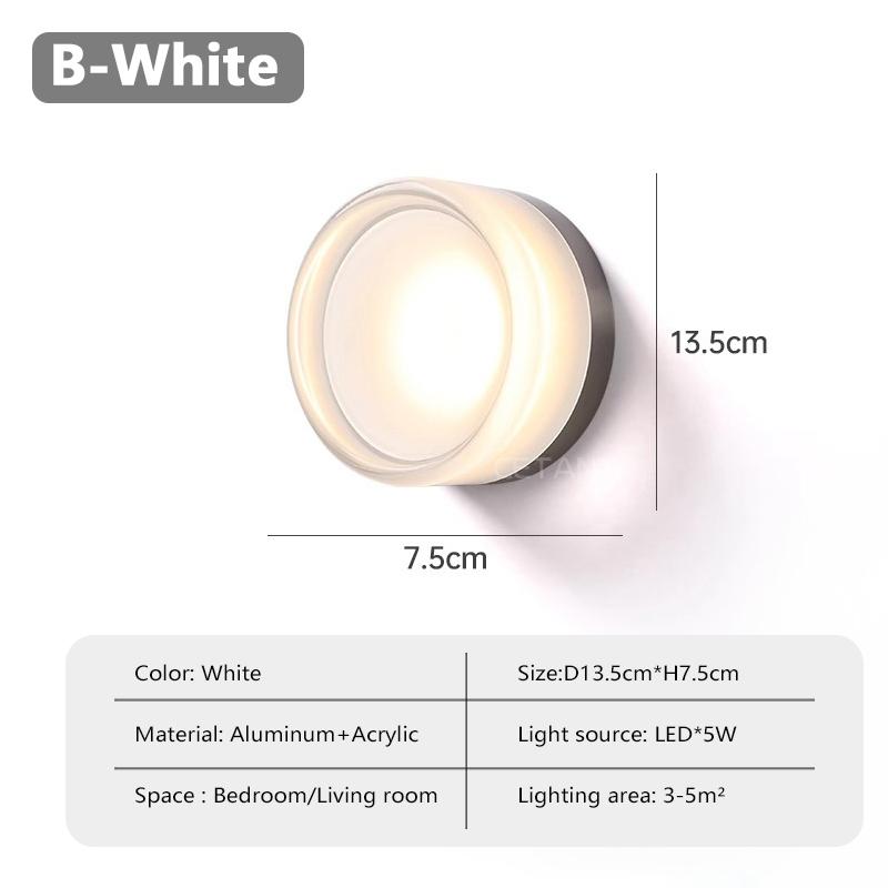

Современный светодиодный настенный светильник янтарного цвета, небольшой настенный светильник, прикроватная тумбочка, декоративный светильник для гостиной, прохода в отеле, дымчато-серый светильник Warm white