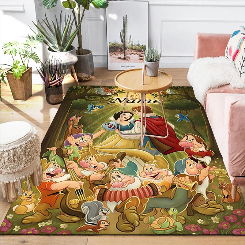 Custom 1Pc Snow White Seven Dwarfs Rug Office Carpet Indoor Outdoor Entrance Doormat Nonslip Soft And Comfortable Living Room D916251