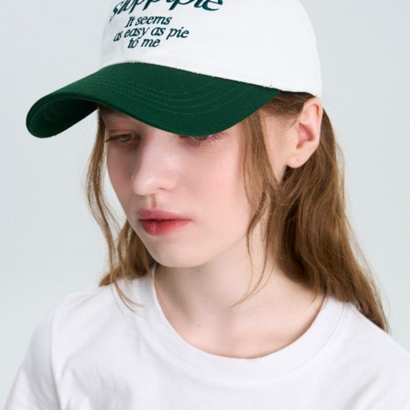 

sloppipie SIGNATURE COTTON BALL CAP [IVORY&GREEN] IVORY&GREEN