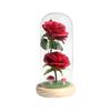 110 Valentine's Day gift high-end glass cover batch + bionic rose ornament finished silk flower lover