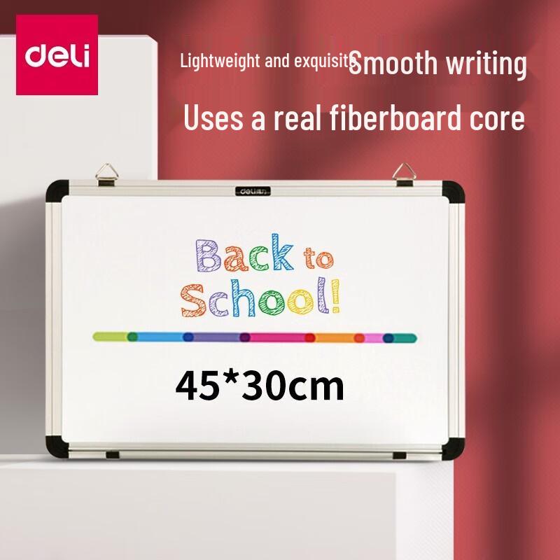 Deli Magnetic Whiteboard, Wall-Mounted, 45x30cm
