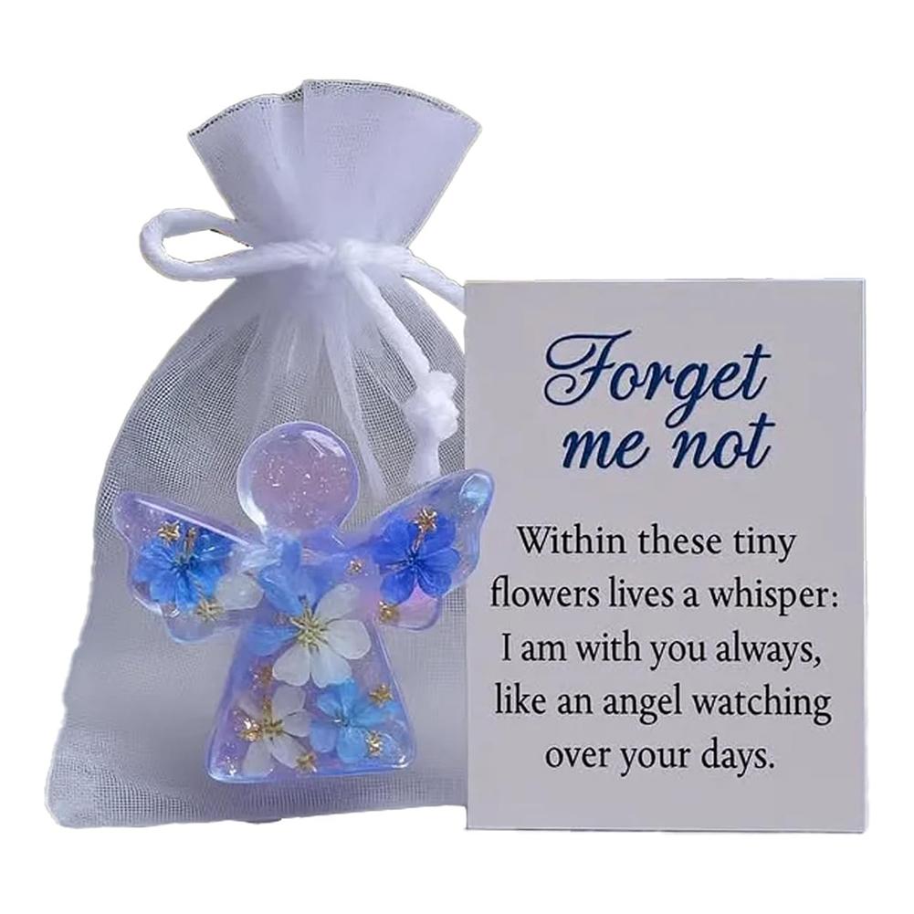 Ангел  Не забудь меня  с изящными цветочными акцентами, созданный для того, чтобы подарить покой и память в моменты скорби.