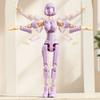 3D Printed Mannequin Dummy Magical Beauty Girl Action Figure  Multi-Jointed Movable Shapeshift Robot Ornament  For Kids Adult