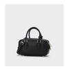 Bags niche Korean version bowling bag Boston pillow bag genuine leather women's portable messenger bag small square bag