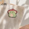 Enamel Safety Pin Brooch Pin, Frog Mushroom Design Lapel Glaze Bright Color Badge Soft Healing Style with Standard Versatile for Clothing Bags