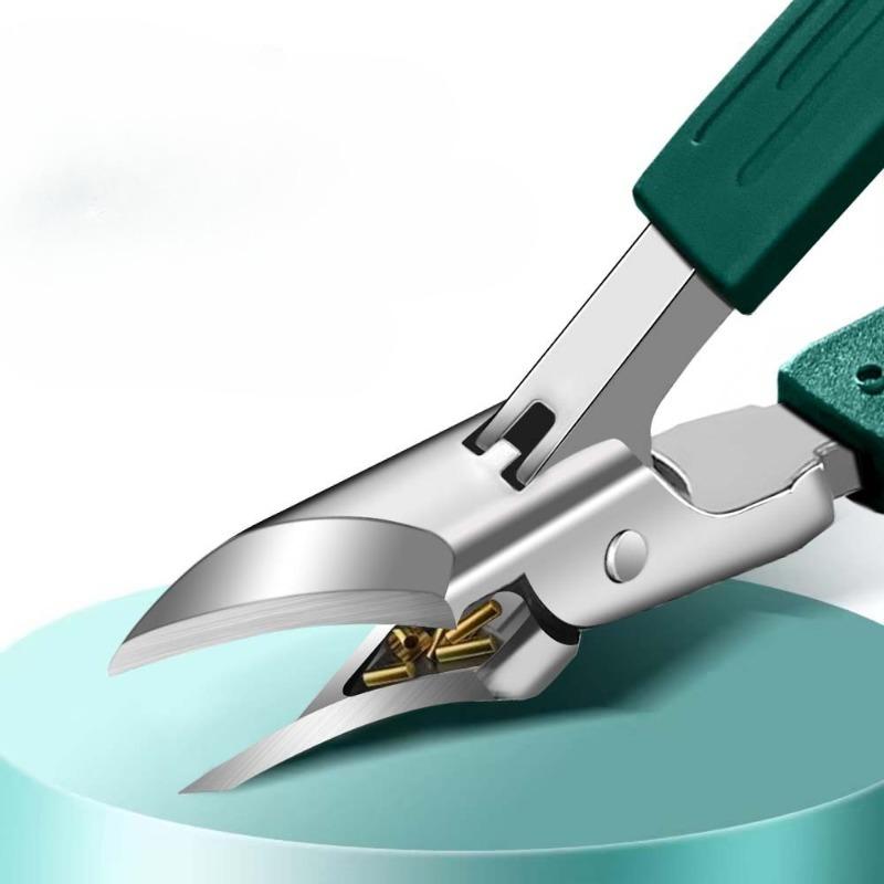 Large Opening Nail Scissors with Ultra-sharp Curved Tip, Designed To Prevent Splashes and Specially Suitable for Nail Grooves.