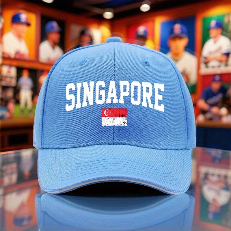 1Pc Of The New Summer And Autumn Lightweight Baseball Cap For Men And Women, Featuring A Singapore Pattern, Breathable