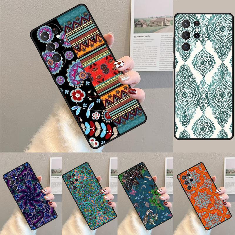 Bohemian Stil Handyhülle für Samsung Galaxy note 10 pro S26 Ultra S23 S24 FE S25 S21 S22 PLUS stoßfest Hülle