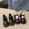 Fransk plattformhøyde Mary Jane små skinnsko dame 2025 vår ny retro japansk britisk stil loafers