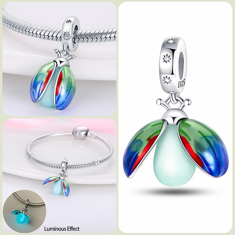 Modne koraliki zawieszki S925 ze srebra próby 925 w stylu klasycznym i romantycznym z motywem żółwia lotosu, odpowiednie do oryginalnej bransoletki DIY na prezent