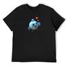 Flutter Dash Love Bird T-Shirt Oversized Graphic Tee Summer Top Men Clothing