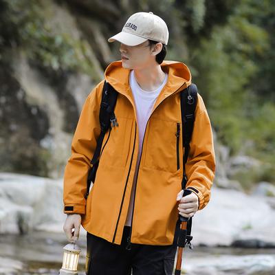 Sunflower Jacket Men's Spring and Autumn Waterproof Mountaineering Suit Ruffian Handsome Hooded Jacket