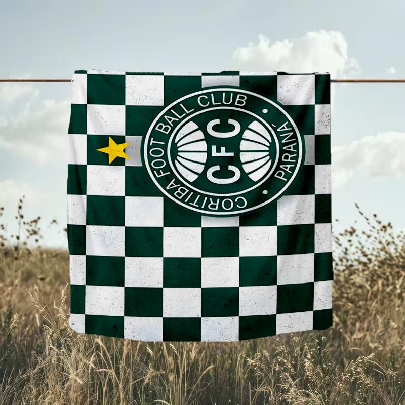 1PC Coritiba Foot Ball Club Printed Soft Flannel Blanket Throw for Adult Bedroom Living Room Sofa Camping Travel Fan gifts Christmas Gifts