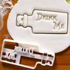 6pc/2set Wine Bottle Cookie Mold Cutter Cookie Molds with Good Wishes Cookie Molds