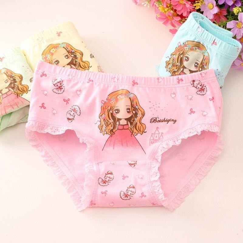 5Pc Random Color Baby Girls Briefs Panties Cotton Children's Underwear Girls Shorts