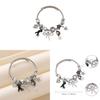 Stainless Steel Cat Bowknot Star Charm Bracelet For Fashion Casual Wear