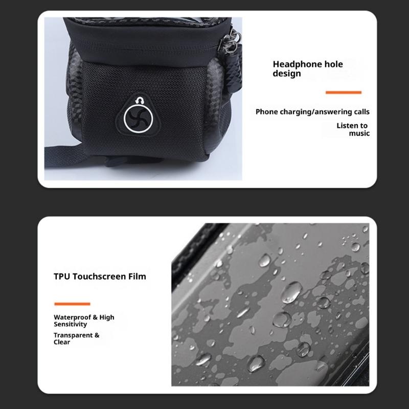 Bicycles Front Phone Holder Bag Cycling Storage Pack Waterproofs Hard Shell Bike Phone Bag Cycling Front Top Tube Bag