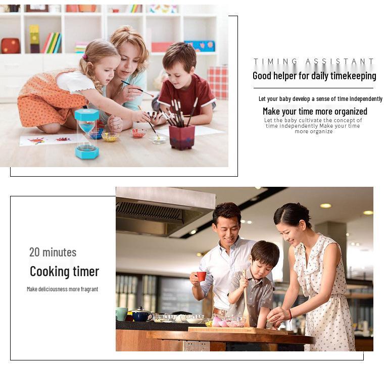 Hexagonal High-End Drop-Proof 5-Minute Glass Timer Ornament