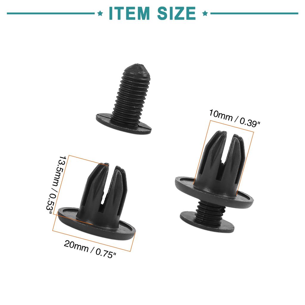ACROPIX Door Sill Panel Liner Bumper Spoiler Push Rivet Retainer Fastener for BMW Mini Cooper E81 E82 E83 Black 20pcs