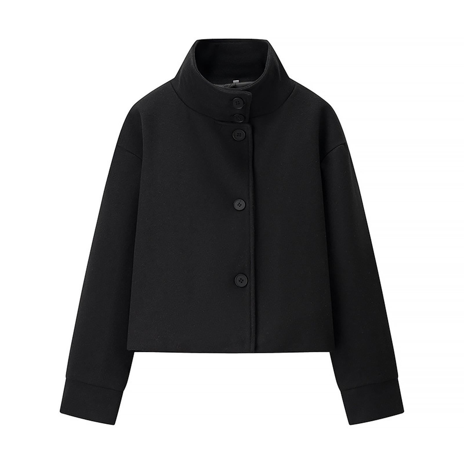Women`s Faux Suede Button Jacket Oversized