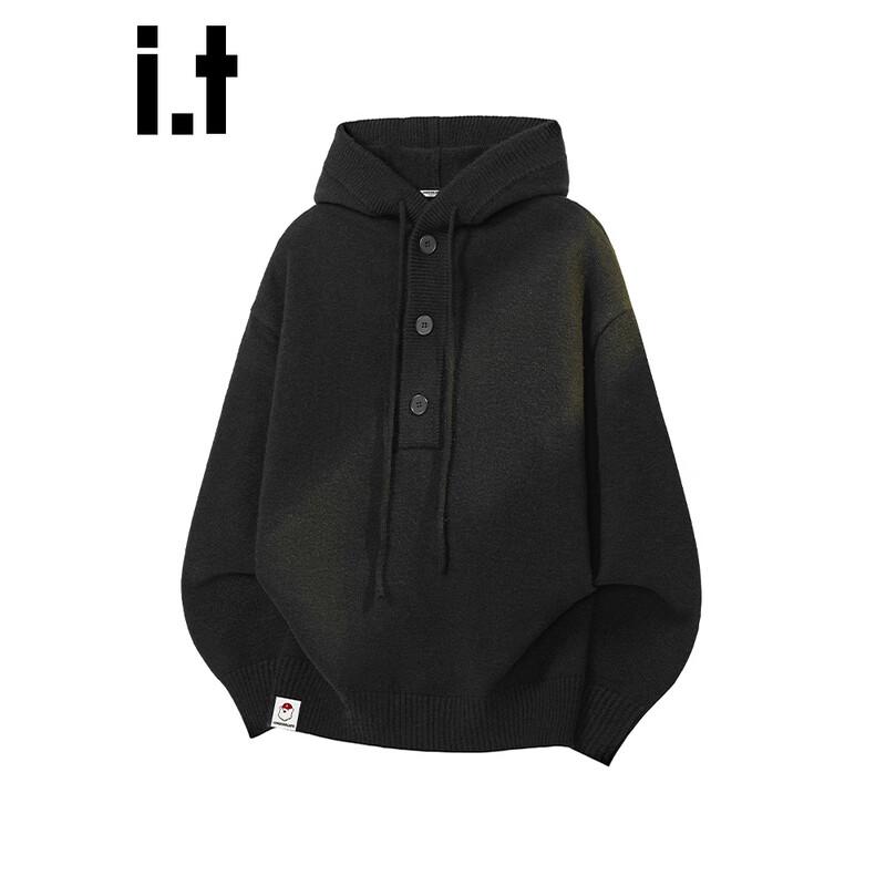 CHOCOOLATE Men's Loose-Fit Hooded Knit Sweater