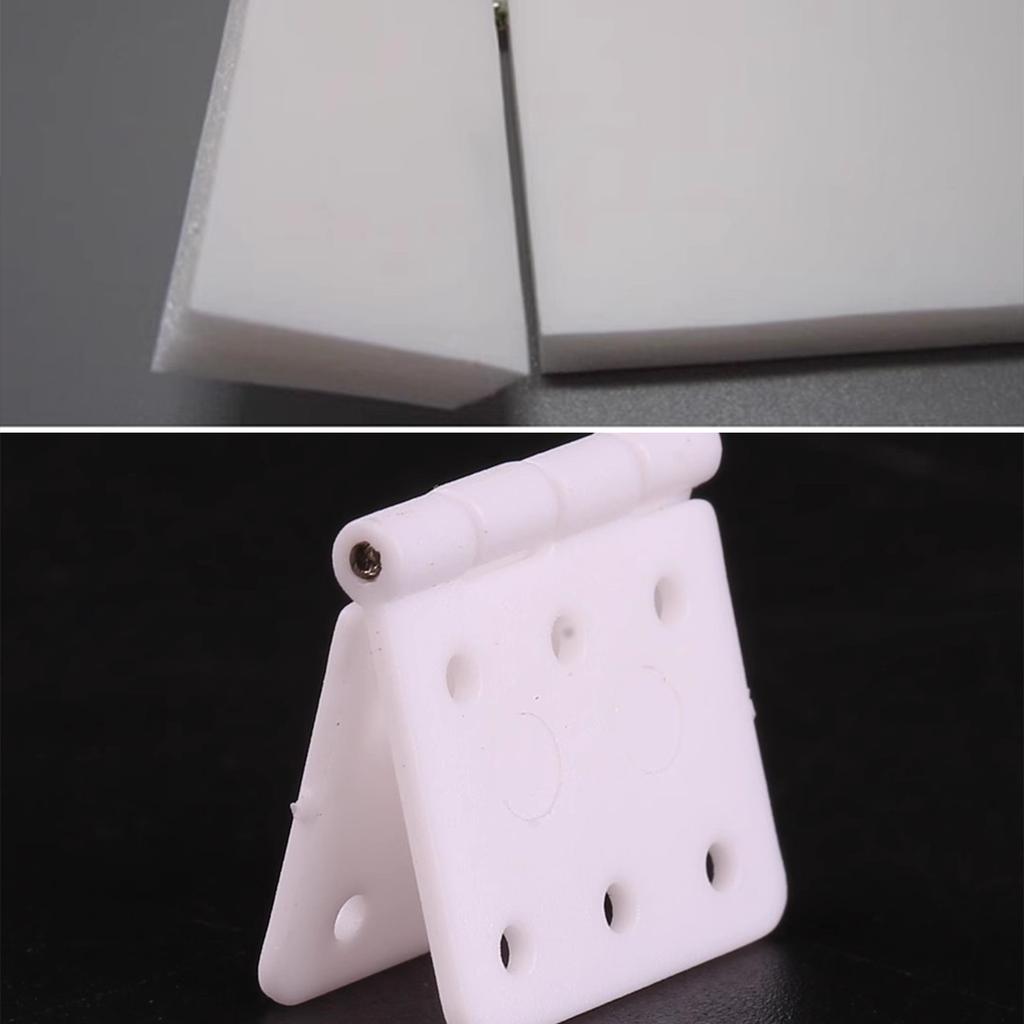 20PCS High Strength Nylon Pinned Hinges for Model Aircraft Stability and Safety Lightweight Design for Easy Installation