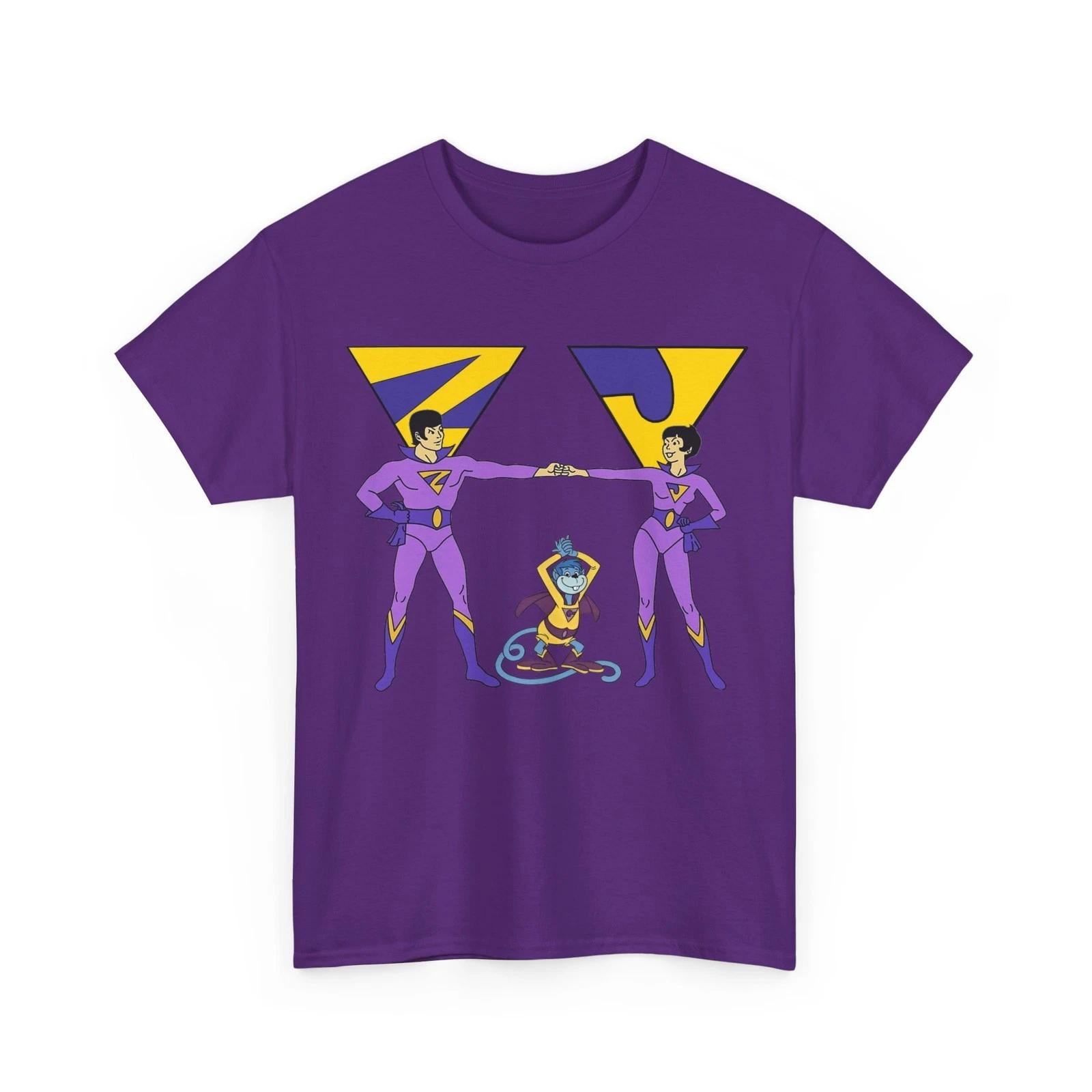 Wonder Twins T-Shirt Super Friends Hanna-Barbera Zan & Jayna Vintage-Style Tee L