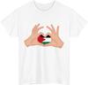 Palestine Heart Hands 100% Cotton T-shirt Mens Tees Top Solidarity Flag Graphic Tee Love Peace Gift Top