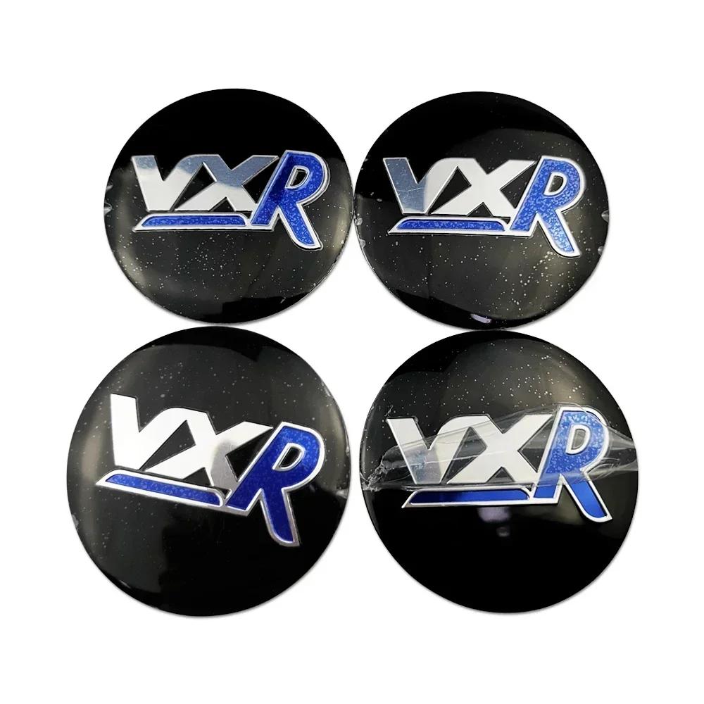 4PCS 56mm VXR Logo Alloy Car Wheel Hub Center Stickers Accessories синий