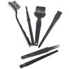 6 In 1 Black Keyboard Cleaning Brush Kit Small Computer Dust Brush Cleaner Anti-Static For Laptop Usb Household Cleaning Tool