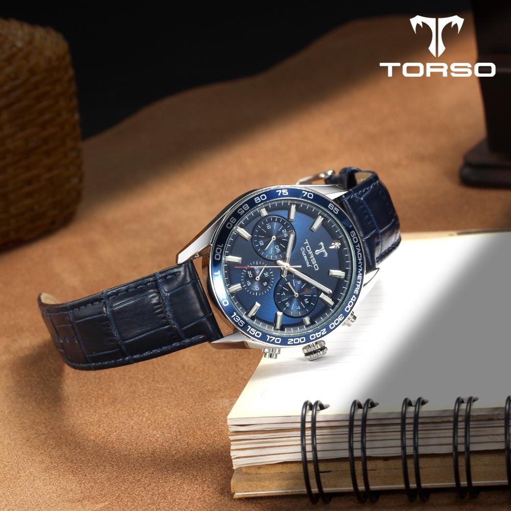 Toleuso T503M-Sls Cassiopeia Multi Diamond Watch Men'S Metal Watch (Free Leather Strap)